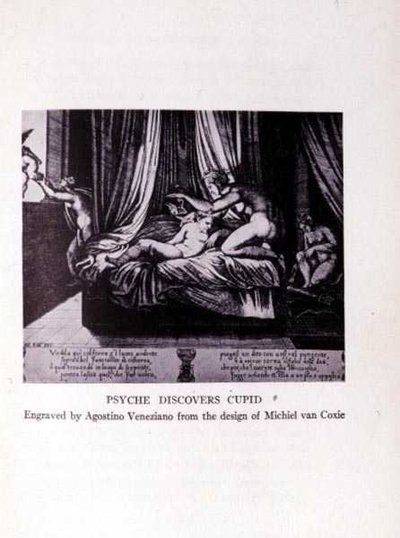 Psiche Scopre Cupido, inciso da Agostino Veneziano (1490-1540) da Michiel I after Coxie or Coxcie